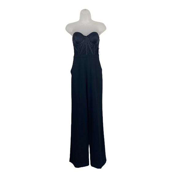 Marciano Devona Strapless Jumpsuit Wide Leg Black - Picture 13 of 15